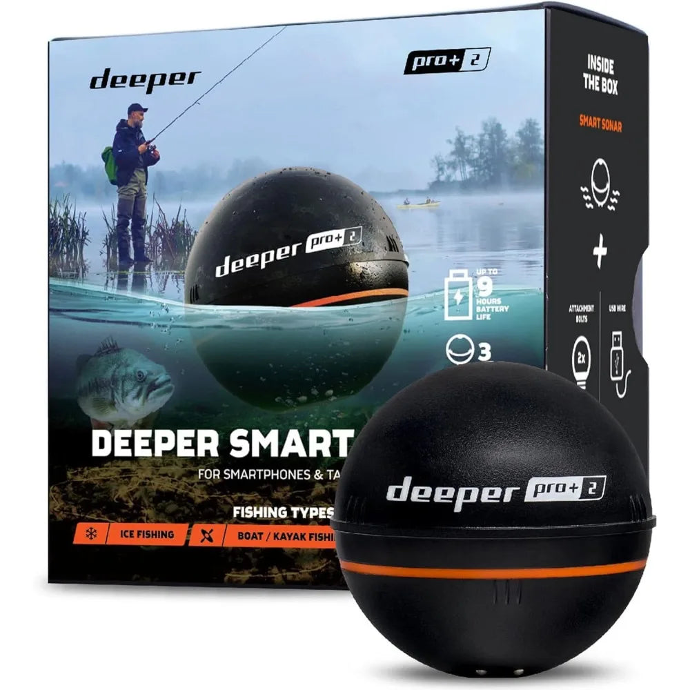Portable Fish Finder and Depth Finder for Kayaks, Boats and Ice Fishing with GPS Enabled
