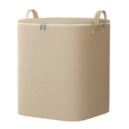 110/140L Clothes Storage Bag Foldable, with Zipper and Reinforced Handles for Clothing Comforter Blanket Bedding