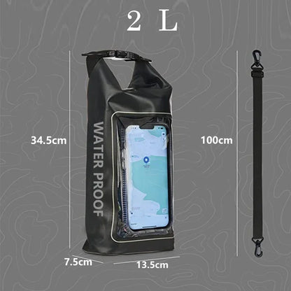 2L Waterproof Bag Outdoor Phone Touch Screen Storage