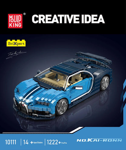 Technical Car Toys Blue Sport Racing Car Building Block Assembly Car Brick Set Kids Christmas Gifts