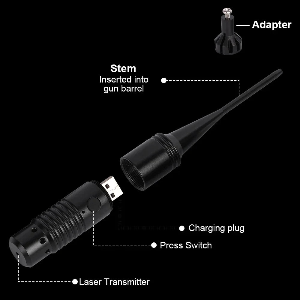 Laser Collimator Sight Kit for Rifle & Pistol Parallel Calibration Hunting Point Sight Suitable for Full Caliber