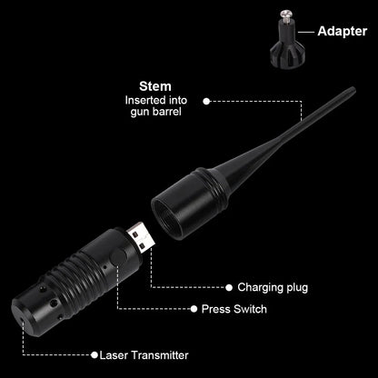 Laser Collimator Sight Kit for Rifle & Pistol Parallel Calibration Hunting Point Sight Suitable for Full Caliber
