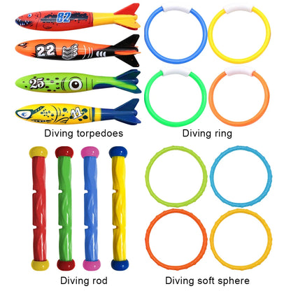 4Pcs Pool Games Sinking  Multicolor Underwater Diving