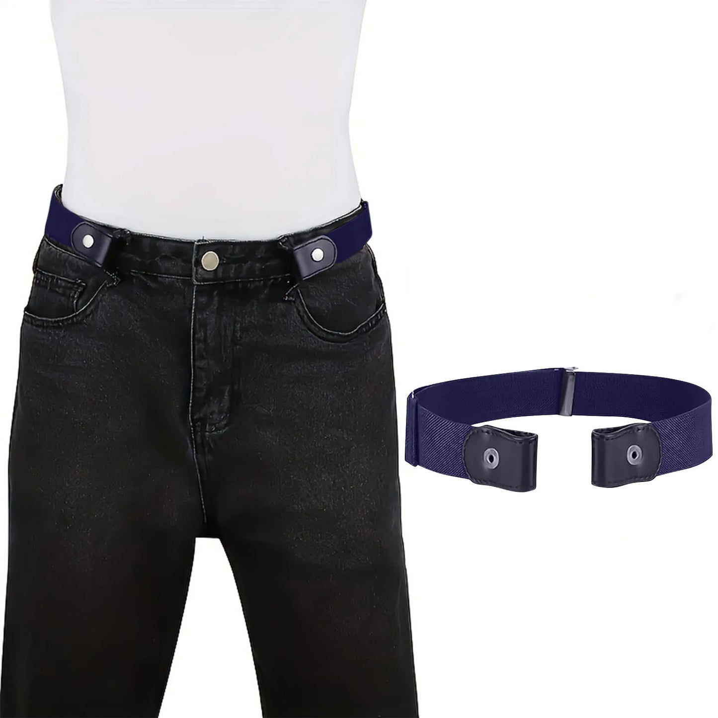 Elastic Belt Without Buckle Canvas Women Belt Stretch