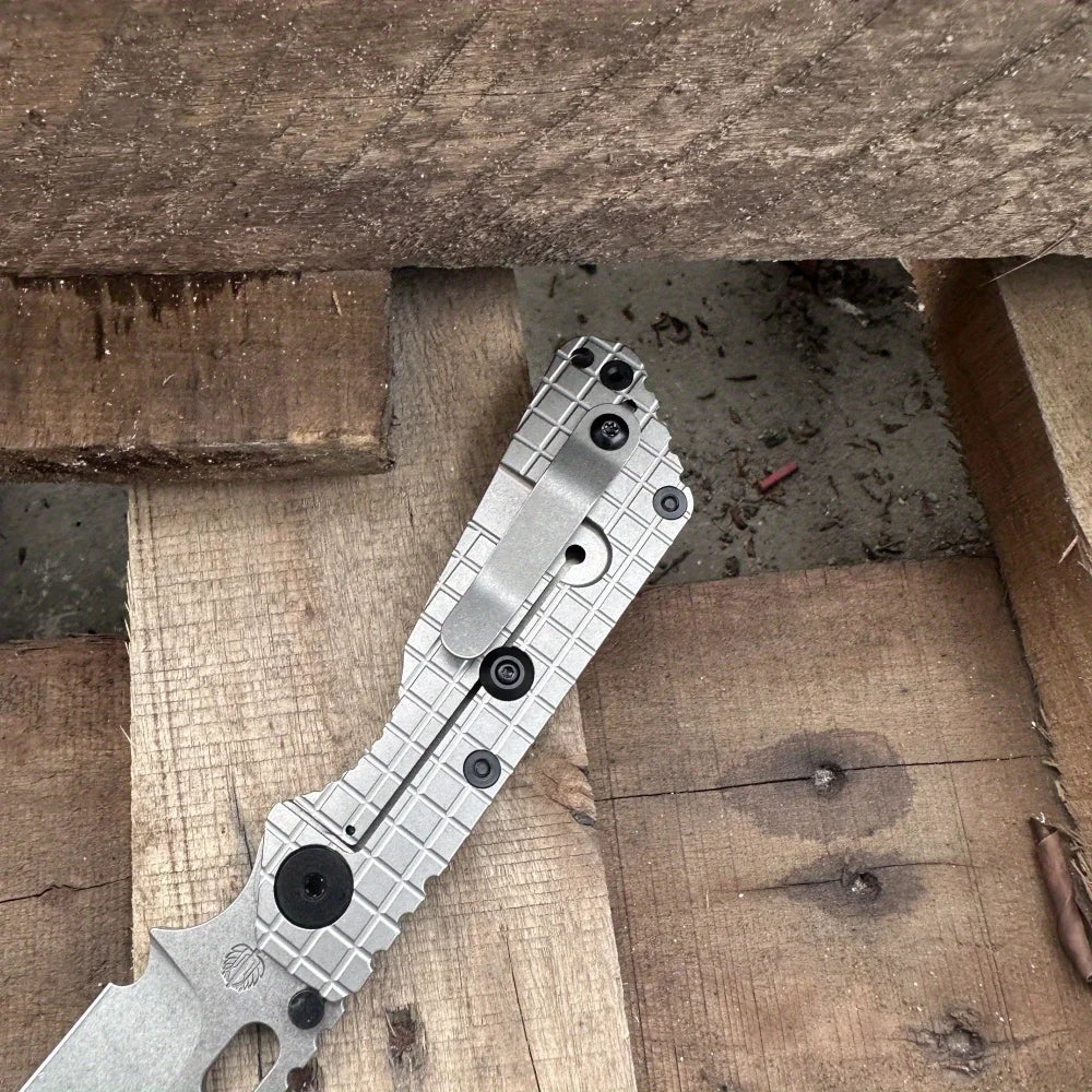 Folding Knife  Steel Blade Titanium Alloy Handle Outdoor Camping Hunting Knife