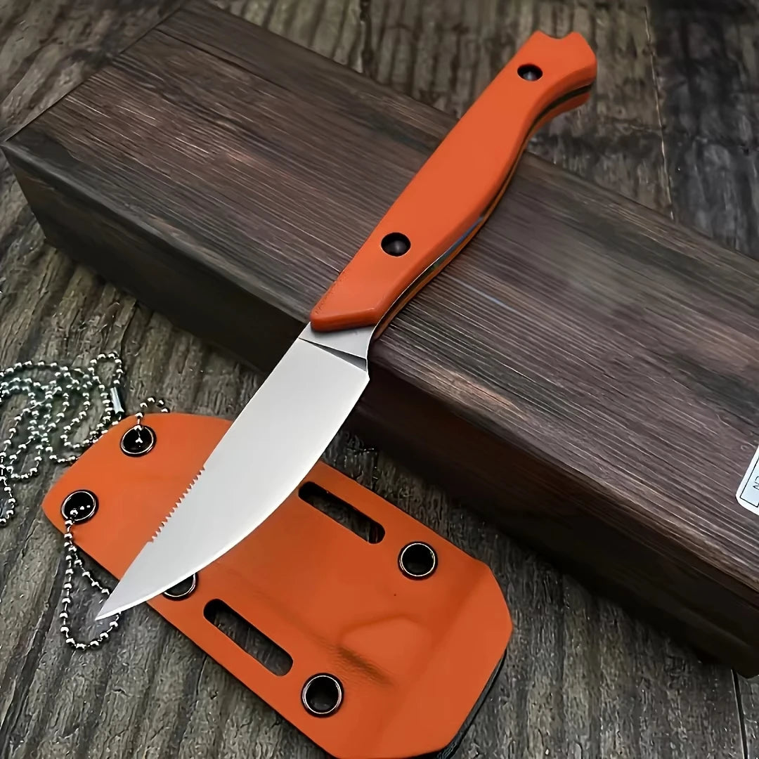 Portable Small Straight Knife Steel Blade Nylon Fiber Handle Outdoor Camping Survival Hunting Knife