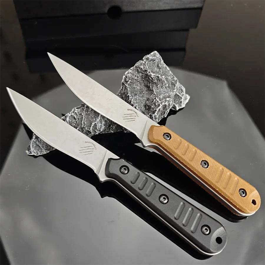 Fixed Blade Knife Steel  Hunting Outdoor Survival with Sheath