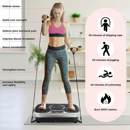 ,Fitness Vibration Board for Home ,Full Body Exercise Machine, Fat Burning &Muscle Building, Body Shaper