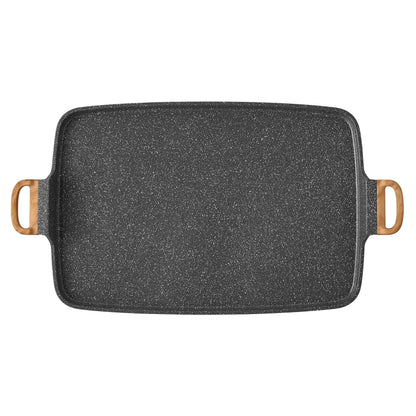 Cast Aluminum Double Griddle for Easy Cooking and Cleaning