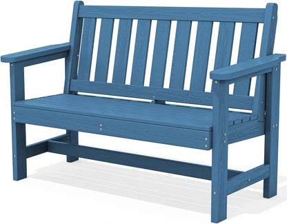 Outdoor Bench, Weatherproof, 2-Person Garden Bench with 660 lbs Weight Capacit