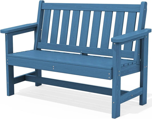 Outdoor Bench, Weatherproof, 2-Person Garden Bench with 660 lbs Weight Capacit