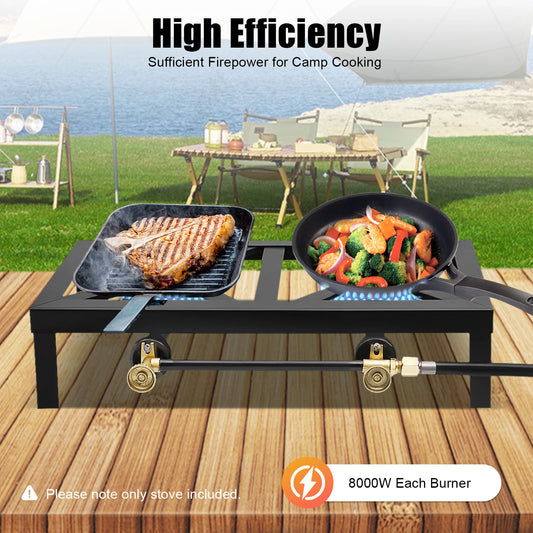 Double Burner Propane Stove Portable Gas Stove