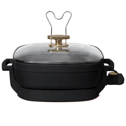 5-in-1 Frying Pan - Expandable to 7 Quarts with Glass Lid for  Slow Cooking and More