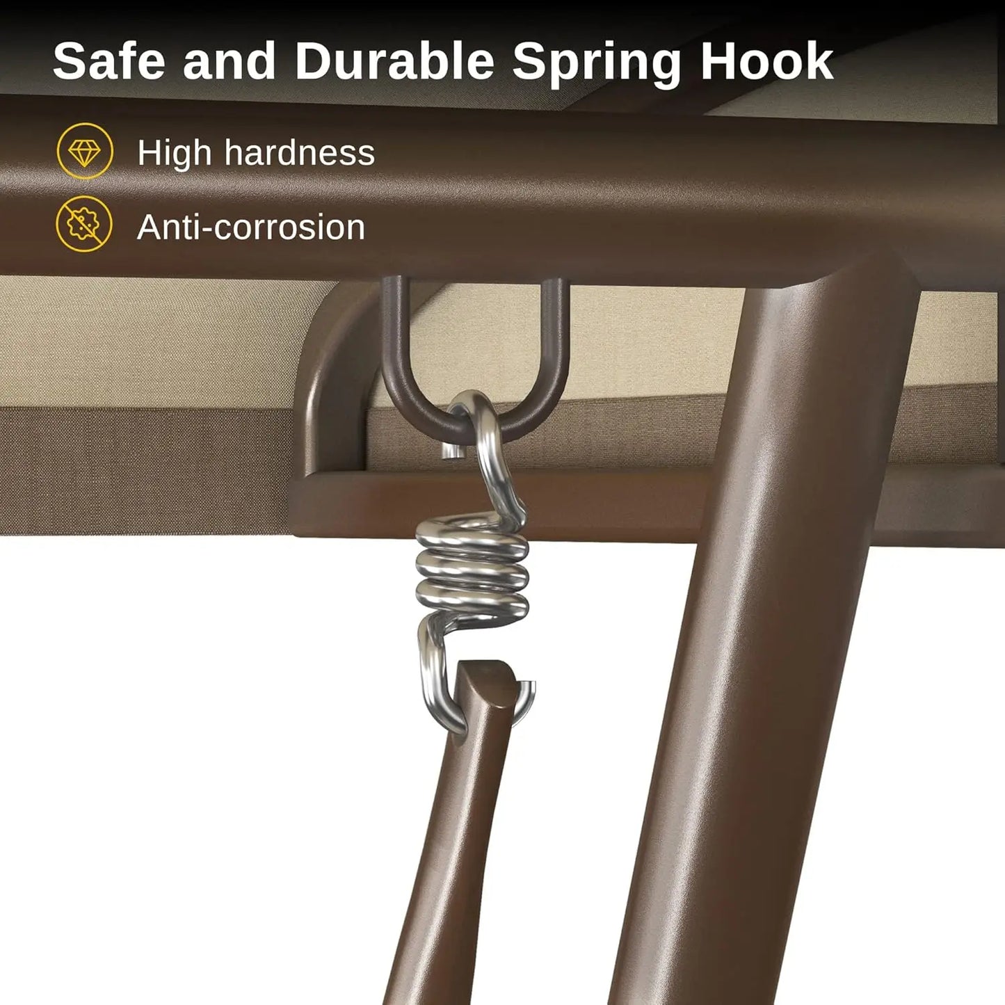 2-Person Outdoor Patio Swing with Adjustable Canopy, Comfortable and Breathable Seats, Independent Swing