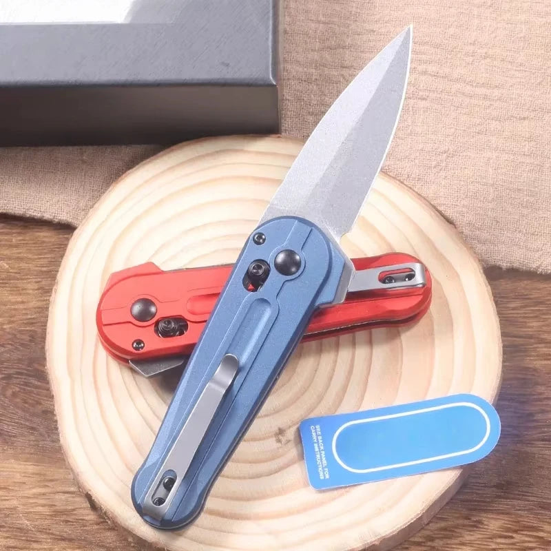 Portable Folding Knife with Shaft Lock D2 Steel Blade Aluminum Handle. Camping Tactics  Hunting Gift