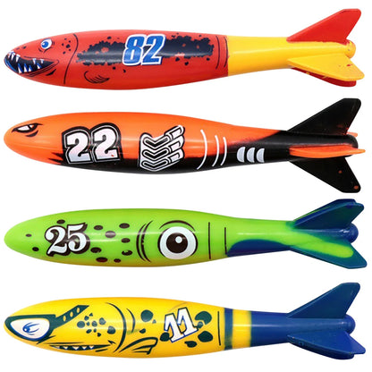 4Pcs Pool Games Sinking  Multicolor Underwater Diving