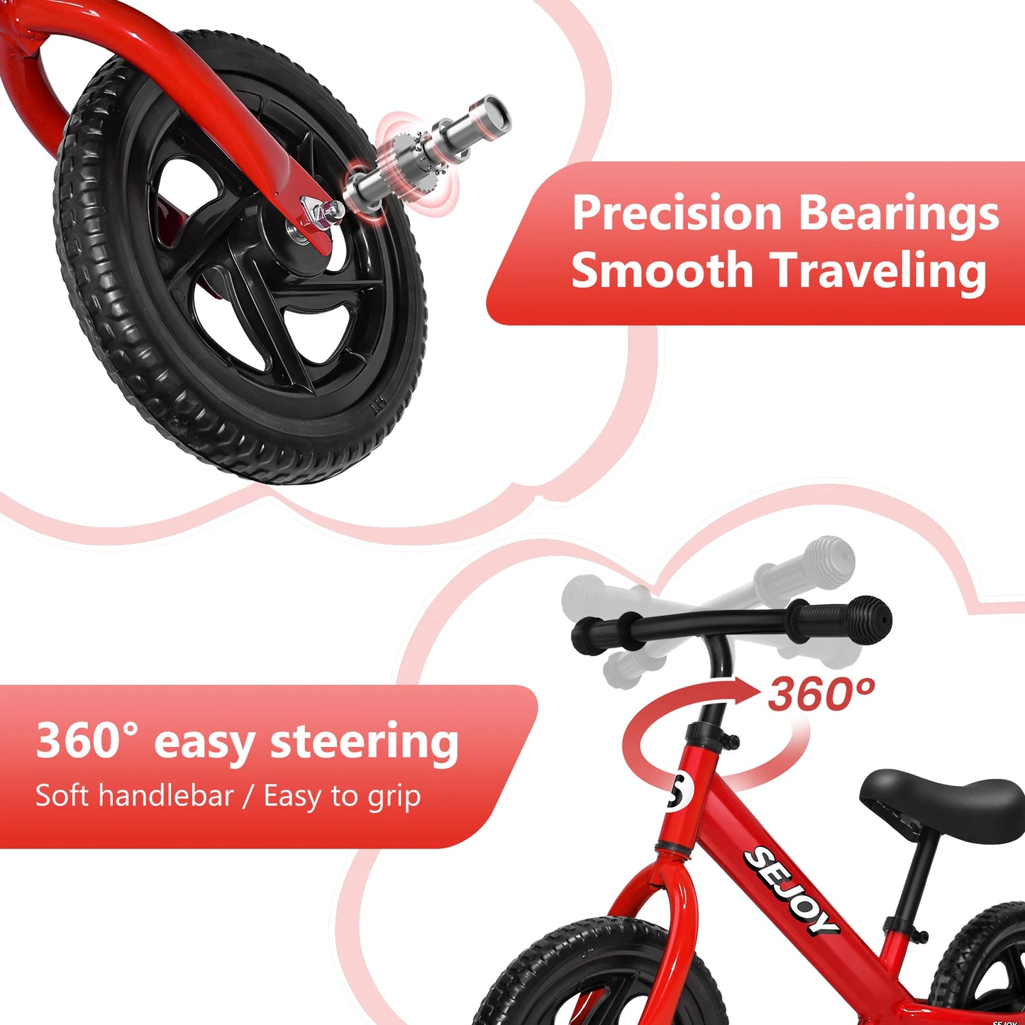 Balance Bike,Lightweight for 3-6 Year Old No Pedal Bikes for Kids