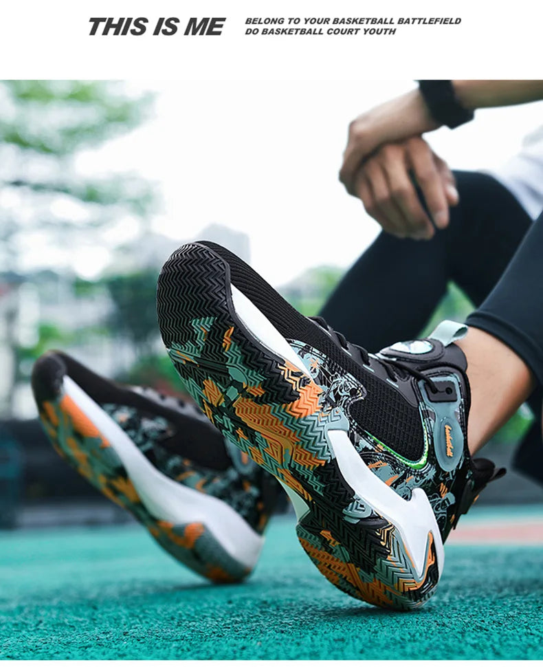 Men's basketball shoes walking and running shoes breathable and comfortable men's sports shoes trendy and fashionable basketball