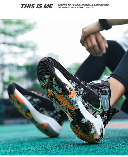 Men's basketball shoes walking and running shoes breathable and comfortable men's sports shoes trendy and fashionable basketball