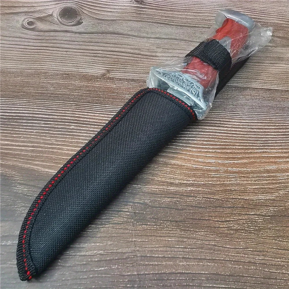 10.4 Inch Stainless Steel Fixed Blade Knife - High Hardness Camping, Hunting, Outdoor Survival Knife with Sheath