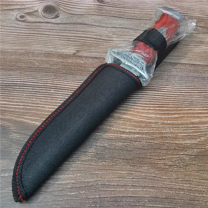 10.4 Inch Stainless Steel Fixed Blade Knife - High Hardness Camping, Hunting, Outdoor Survival Knife with Sheath