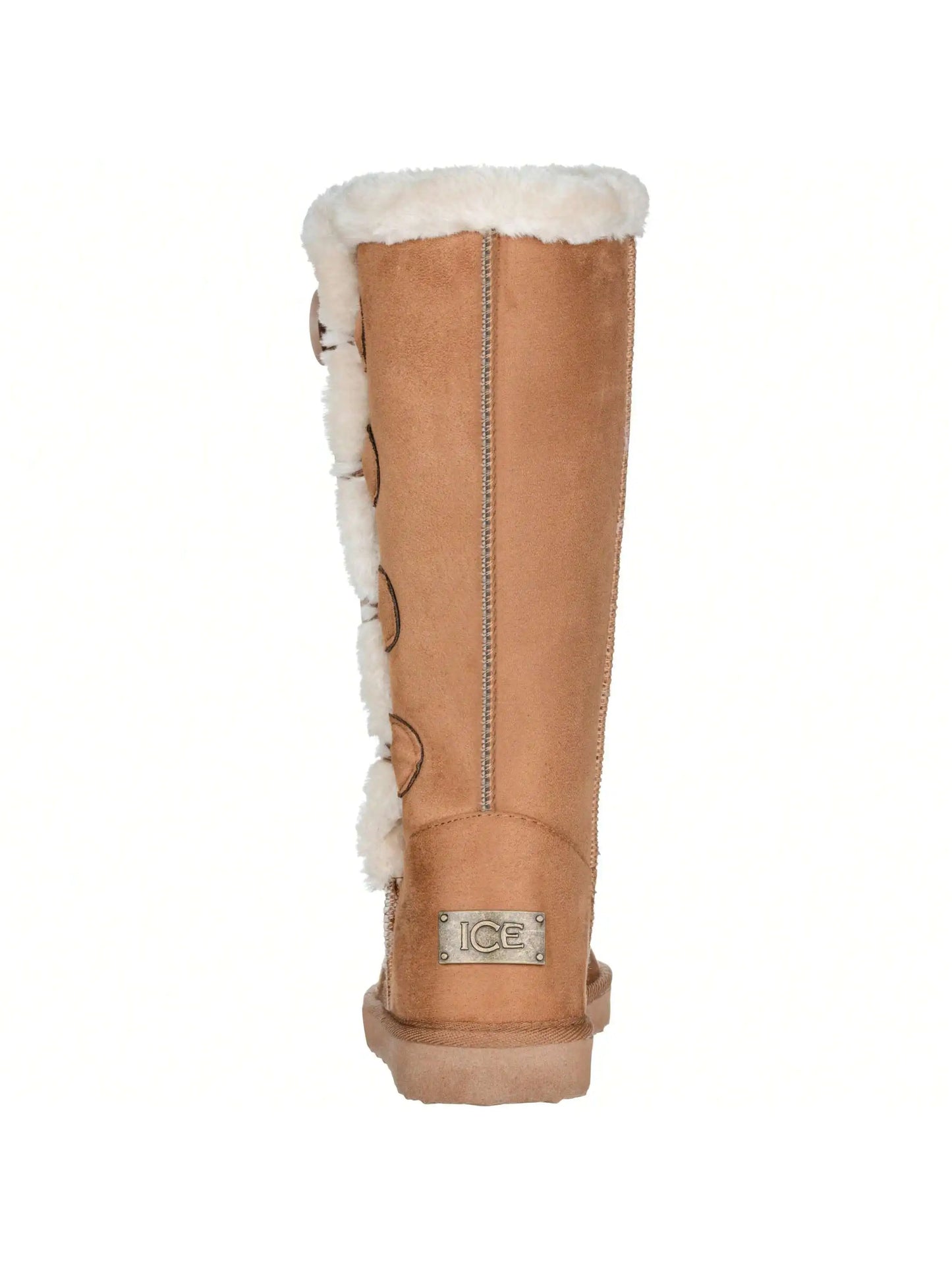 Women's Snow Boots Fleece Lined Solid Color Mid-Calf Flat Snow Boots Fur Lined Winter Boots