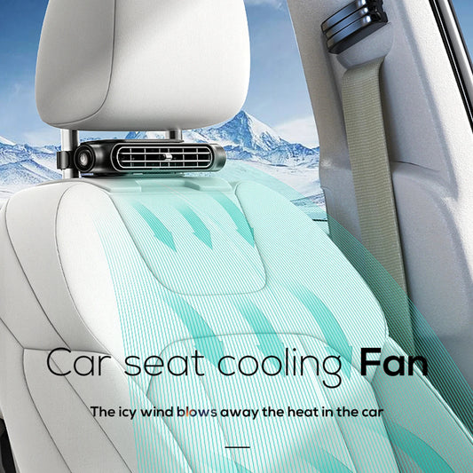 Car Seat Back Cooling Fan Auto Front Rear Seat Headrest 3 Speed Adjustable Car Interior Accessories