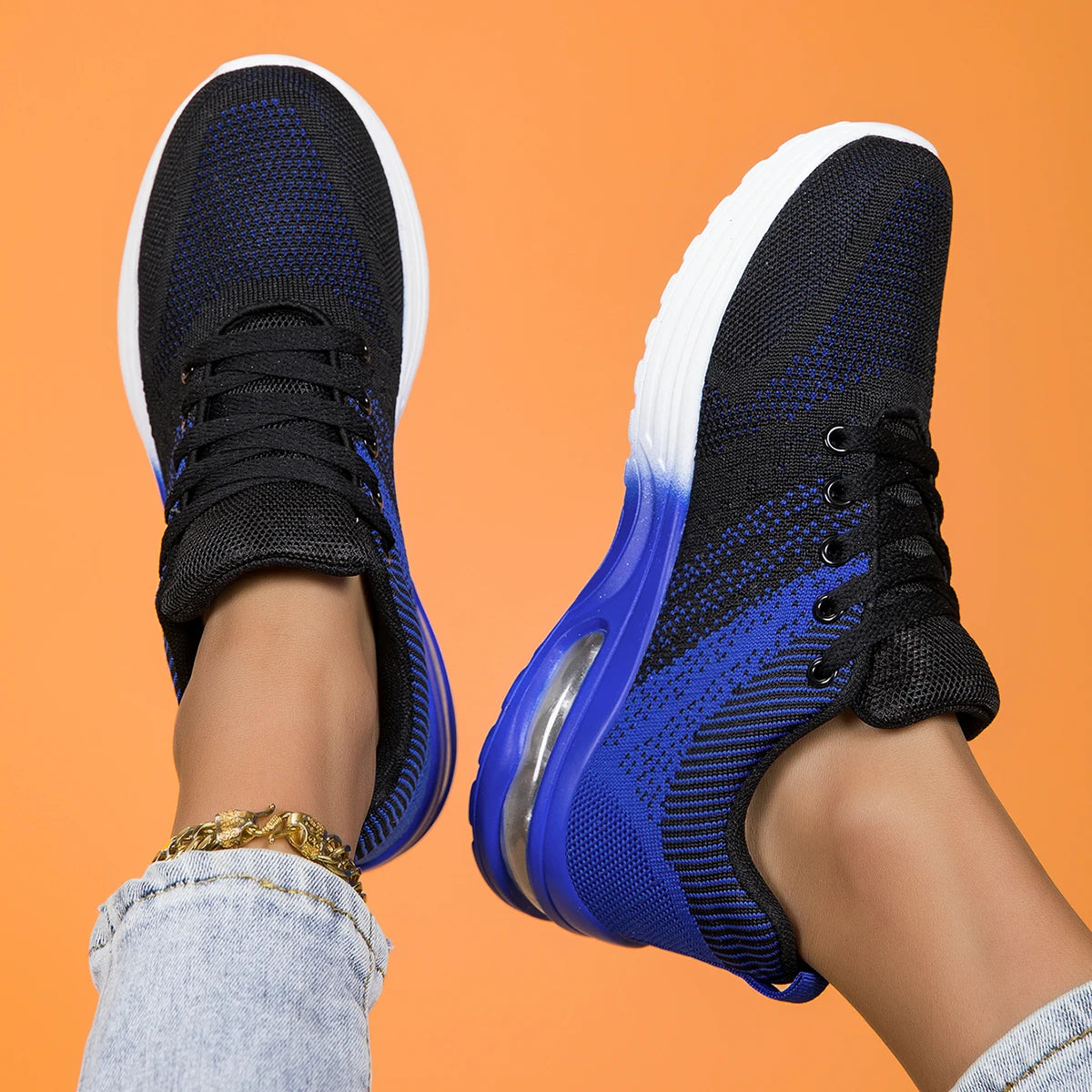 Women's running shoes, lightweight mesh, breathable and comfortable flat soft tennis shoes, blade sports shoes for women