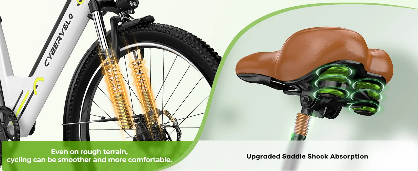 26" Electric E Bike with 7-Speed,1000 Peak Electric Bike for Adults,up 80 Miles Removable Battery Ebike, Adult Electric Bicycles