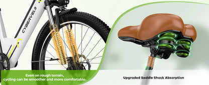 26" Electric E Bike with 7-Speed,1000 Peak Electric Bike for Adults,up 80 Miles Removable Battery Ebike, Adult Electric Bicycles