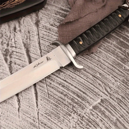 High hardness Large straight knife outdoor camping Portable tactical