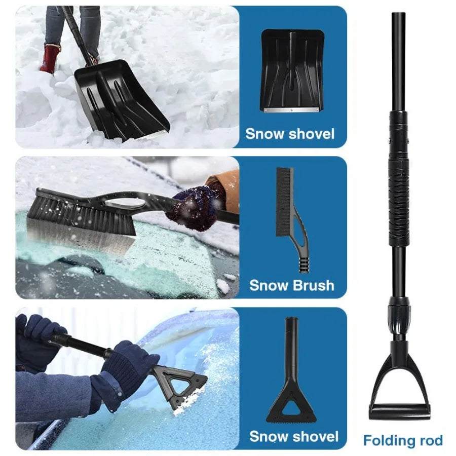 Snow Shovel 2025 New Upgrade Large Capacity Lightweight Aluminum Portable Snow Shovel