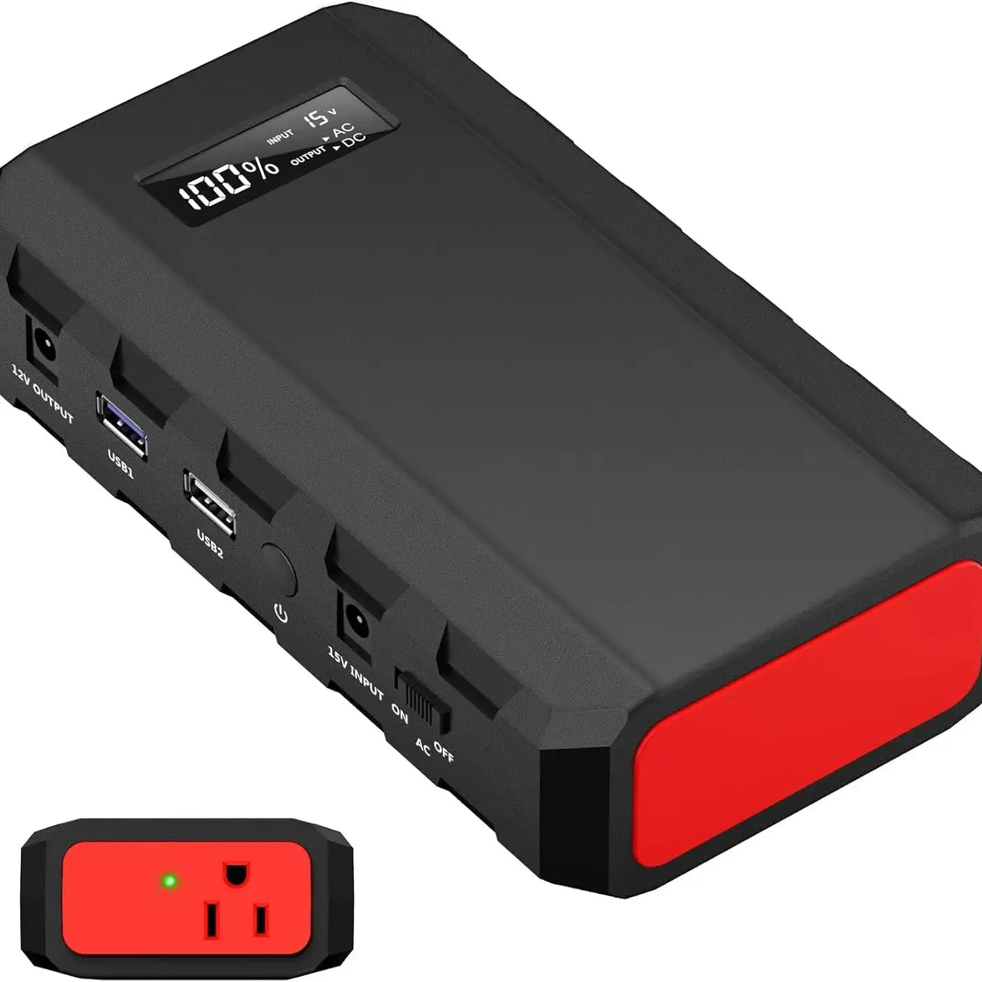 Portable Power Station 110V/65W Power Bank Battery Charger AC, DC, USB  Camping Emergency