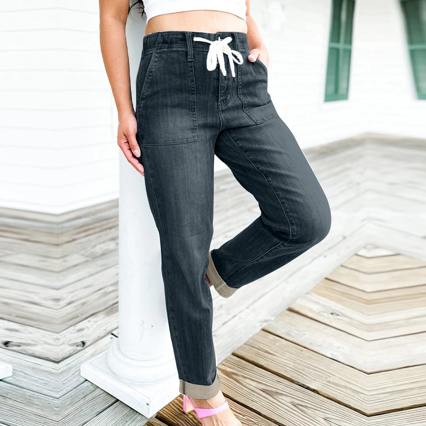 Women's Push Up Elastic Skinny Jeans Slim Fit Pants For Women Sweatpants Fashion Denim Pants Trousers