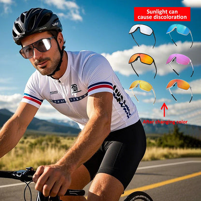 UV Protection Polarized  Cycling Glasses Windproof for Road Biking Anti-Fog Sports Sunglasses Men Women
