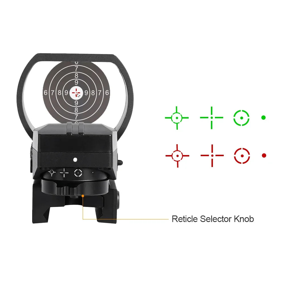 MINI Red Dot Sight Tactical Optics 20mm Rail Compatible Four Points of Change Hunting Riflescope for Glock