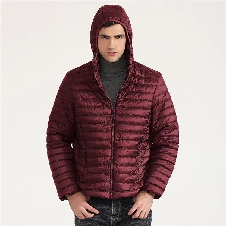 Lightweight Puffer Down Jackets for Men, Warm Parka, Windproof Coat, Casual Outerwear, Autumn and Winter Fashion Jacket