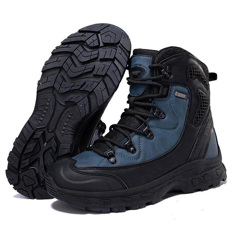 Men's mountain climbing motorcycle boots, outdoor hiking boots, CAMPING