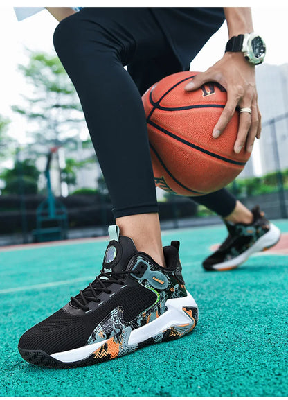 Men's basketball shoes walking and running shoes breathable and comfortable men's sports shoes trendy and fashionable basketball