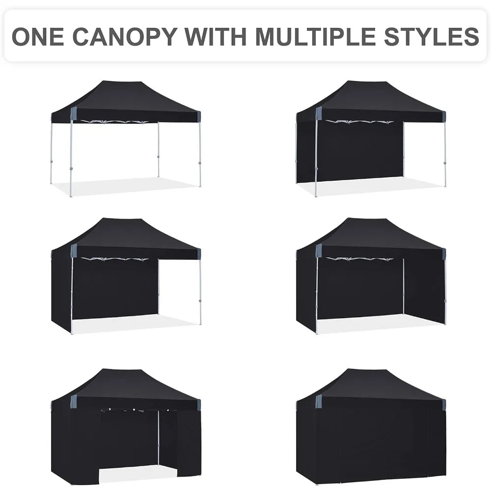 10x15 Heavy-Duty Outdoor Patio Canopy Tent with Sidewalls and Sandbags for Instant Setup