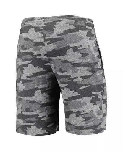 | Men's Charcoal, Gray Wisconsin Badgers Camo Lounge Shorts