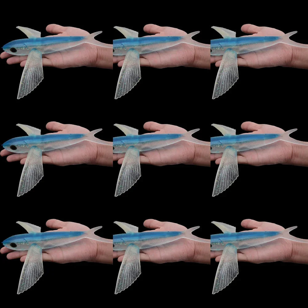 1-10PCS Fishing Lure Bait Soft Bait Tuna Lures Pink Trolling Bird Shaped Teaser For Fishing Tackle