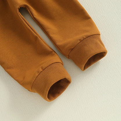 Toddler Cowboy Style Outfit Set with Printed Hat Long Sleeve Sweatshirt and Elastic Pants for Baby Boys - 2 Piece Western