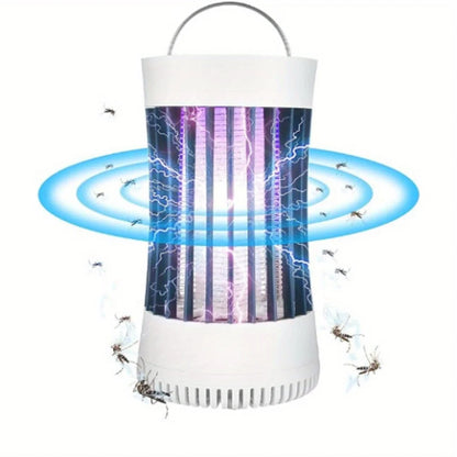 360° Electric Bug Zapper - UV/Zapping/Fan 3-in-1, 1800mAh 7H Battery|Waterproof Portable for Camping/Fishing/Indoor Pest Control