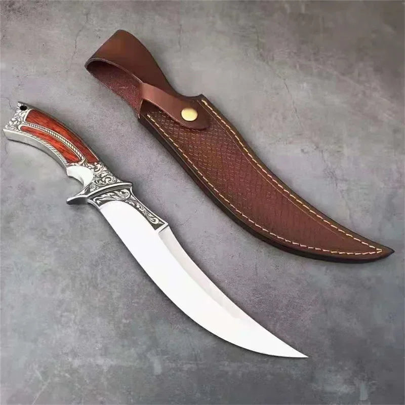 Fixed Blade Hunting Straight Knife Survival Self-defense Portable
