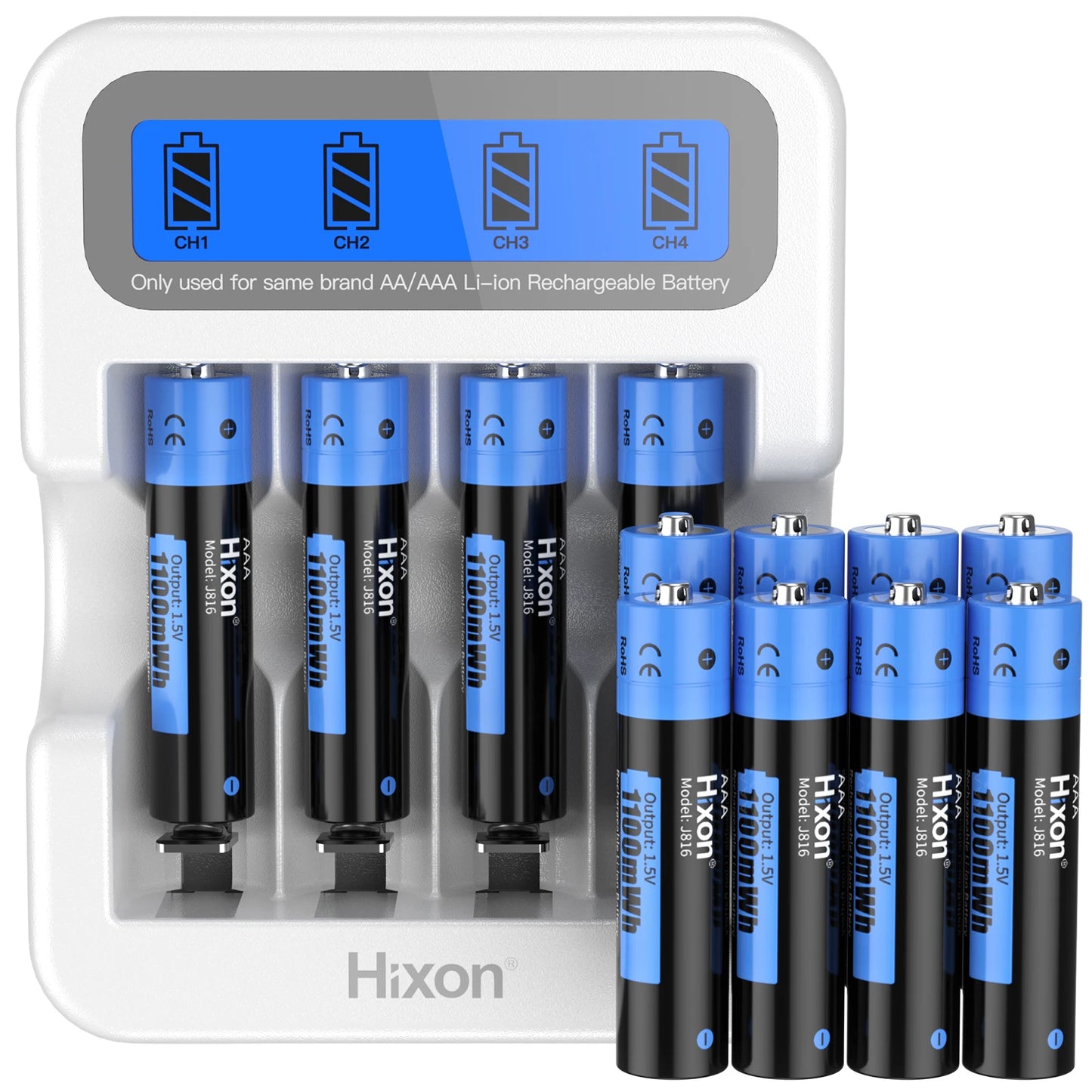 1.5V AA & AAA Lithium Ion Rechargeable Battery For Multiple uses 4 piece
