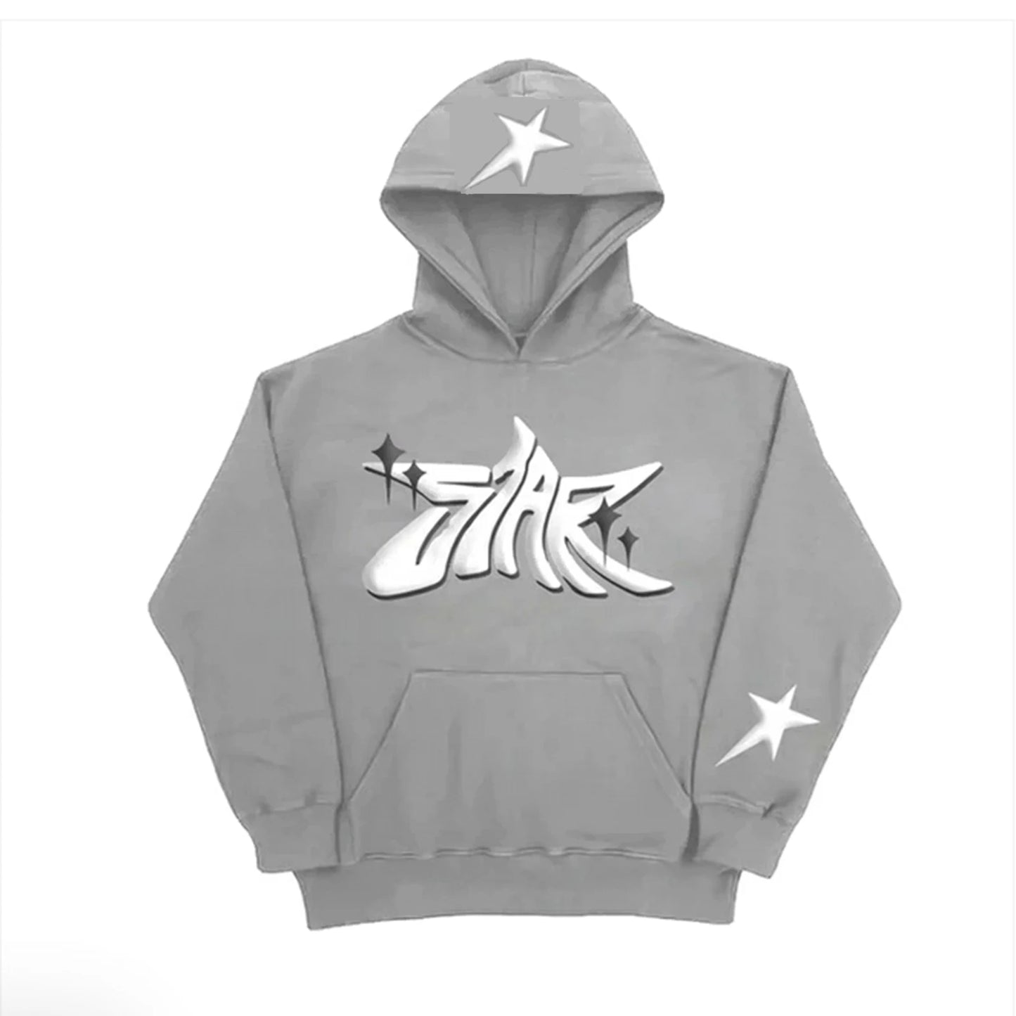 Women Vintage Sweatshirt Grunge Star Print Loose Fit Hooded Tops Autumn Long Sleeve Oversized Shirt