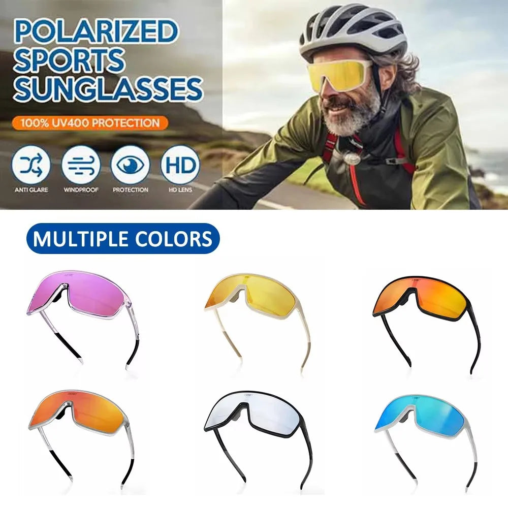 UV Protection Polarized  Cycling Glasses Windproof for Road Biking Anti-Fog Sports Sunglasses Men Women