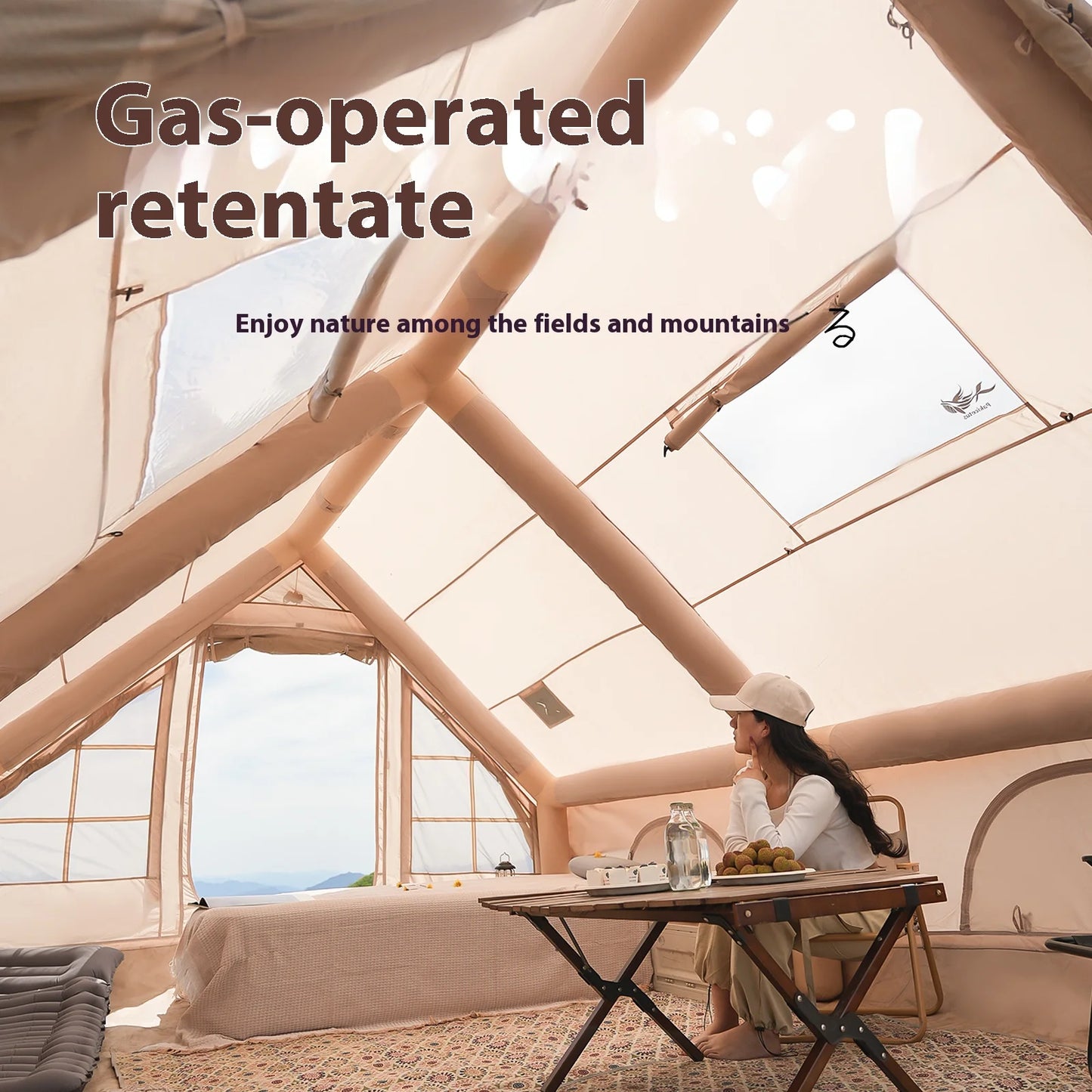 Inflatable Tents, Luxury Camping Tents, With Stove Plug, 4/6/8 Person Family