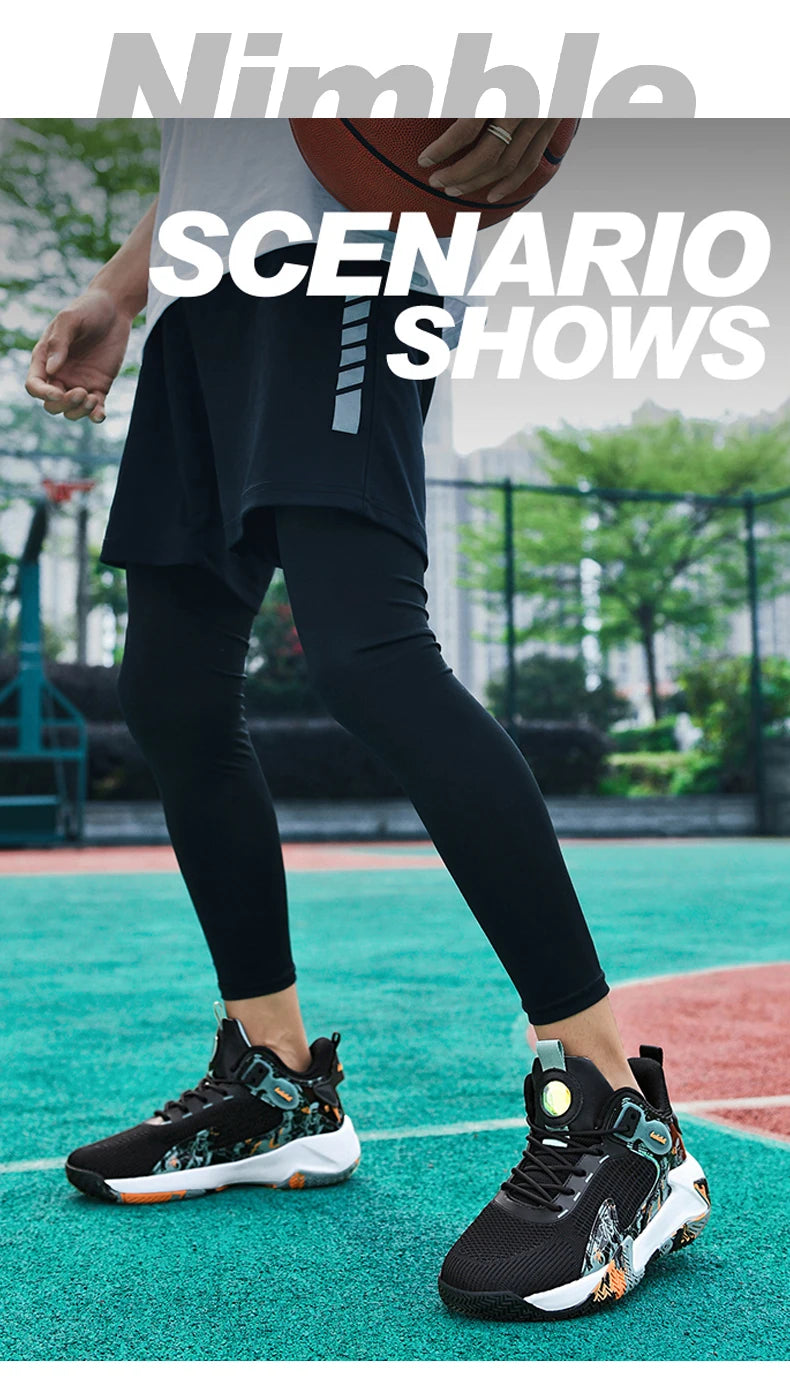 Men's basketball shoes walking and running shoes breathable and comfortable men's sports shoes trendy and fashionable basketball